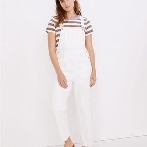 Madewell White Women’s straight leg Jean Overalls